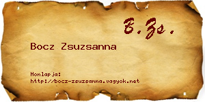 Bocz Zsuzsanna névjegykártya